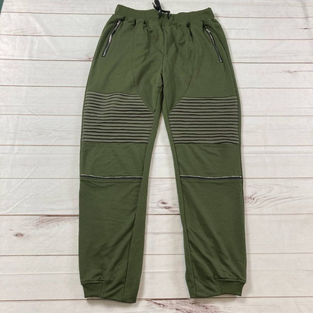Modchok Mens Green Elastic Waistband Jogger Sweatpants Size XL